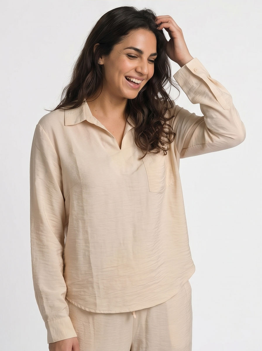Beige - Shirt Front View