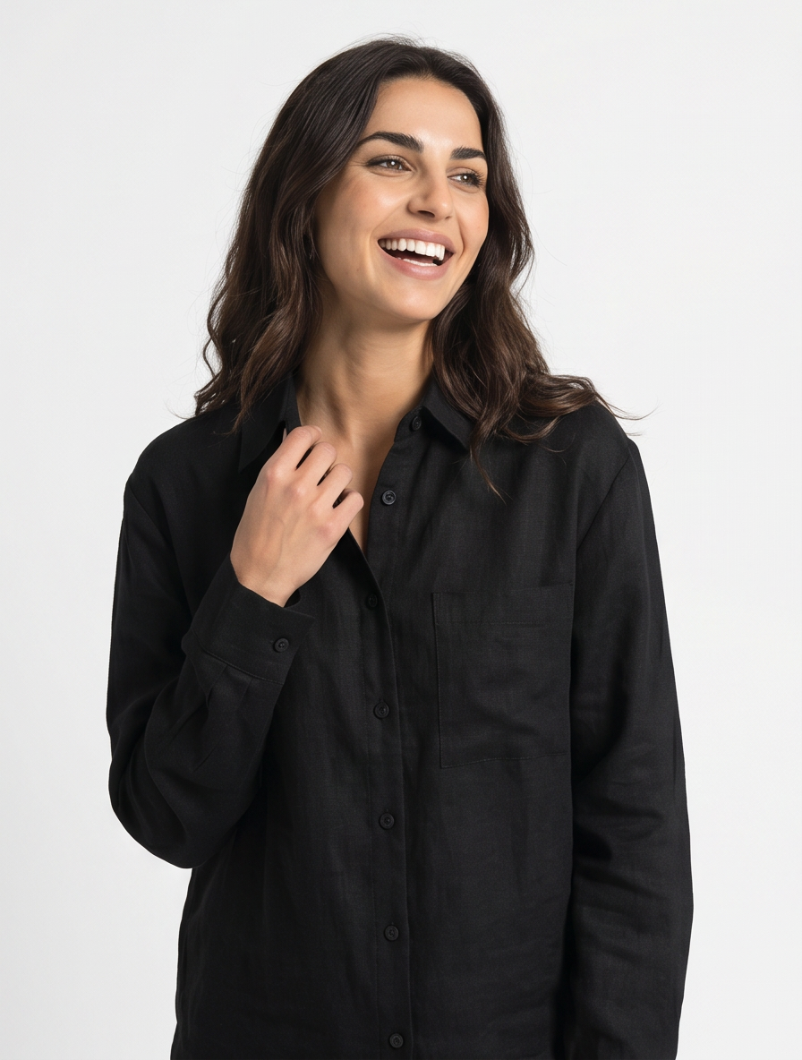 Black - Shirt Front View