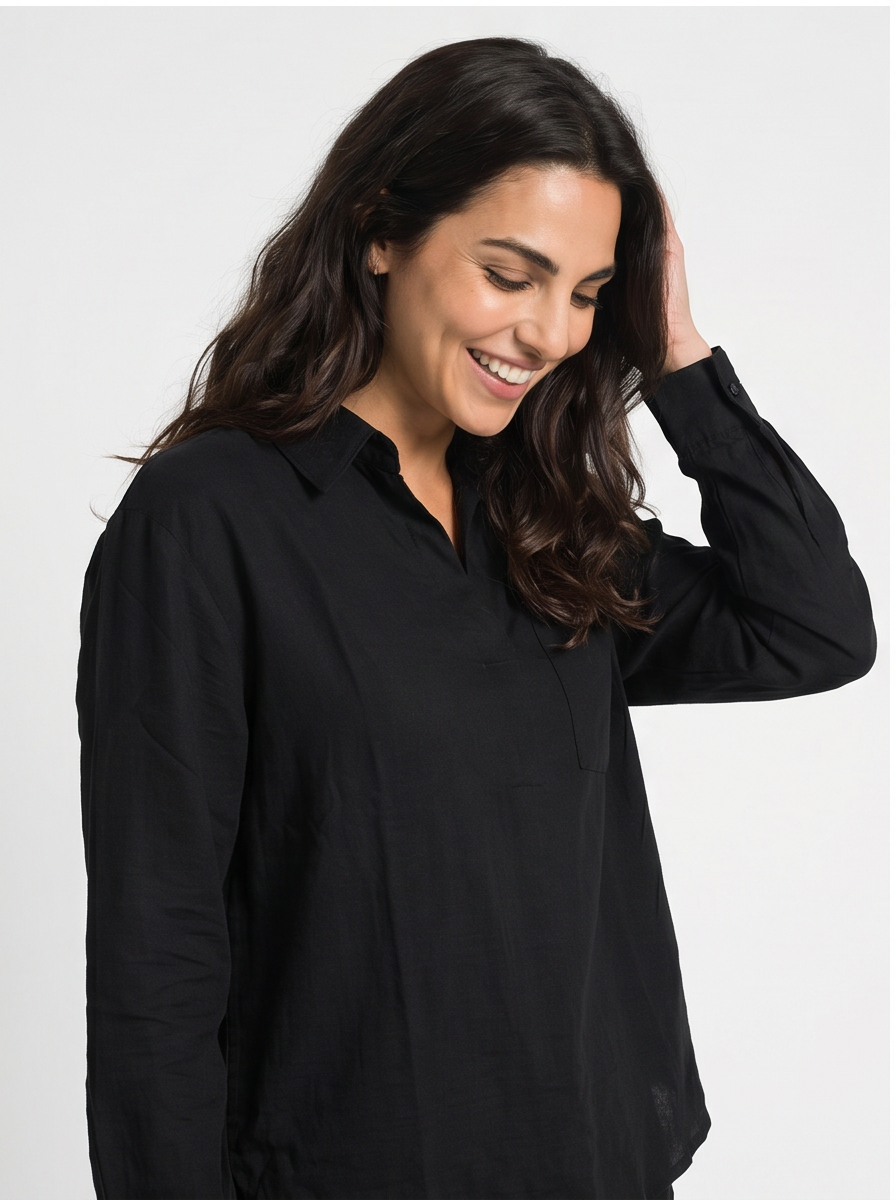 Black - Shirt Front View