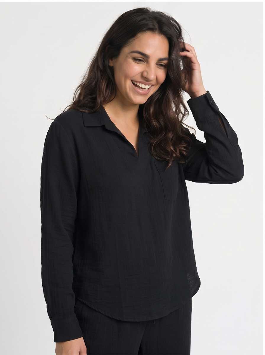 Black - Shirt Front View