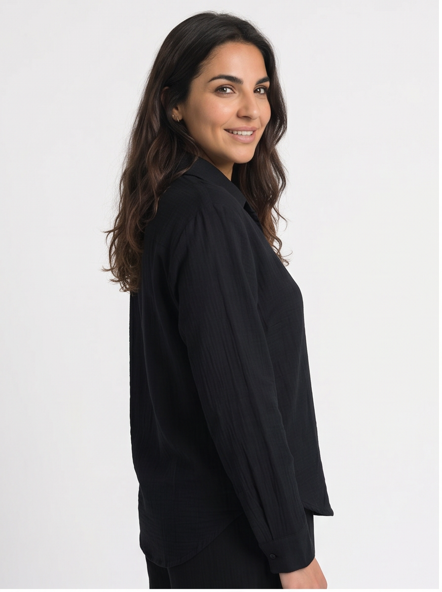 Black - Shirt Side View